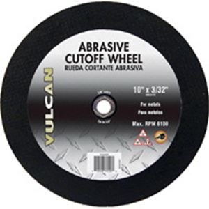 Vulcan 916340OR Type 1 Cut-Off Wheel, 10 in Dia, 3/32 in Thick, 5/8 in Arbor, Premium, Aluminum Oxide Abrasive