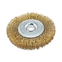 Vulcan 322631OR Wire Wheel Brush with Hole, 4 in Dia, 5/8 in Arbor Hole, 1/2 in Adapter Ring Arbor/Shank 