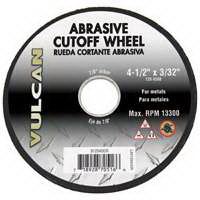 Vulcan 912940OR Type 1 Cut-Off Wheel, 4-1/2 in Dia, 3/32 in Thick, 7/8 in Arbor, Premium, Aluminum Oxide Abrasive 