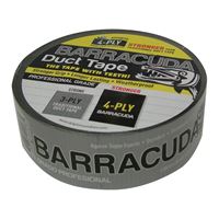 Barracuda TP DUCT BARA BLK Duct Tape, 60 yd L, 1.88 in W, Black/Silver 