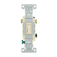 Eaton Wiring Devices 1303-7LA Toggle Switch, 15 A, 120 V, Polycarbonate Housing Material, Light Almond, Pack of 10 