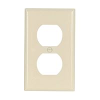 Eaton Wiring Devices 2132LA-BOX Receptacle Wallplate, 4-1/2 in L, 2-3/4 in W, 1 -Gang, Thermoset, Light Almond 