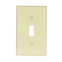 Eaton Wiring Devices 2134LA-BOX Wallplate, 4-1/2 in L, 2-3/4 in W, 1 -Gang, Thermoset, Light Almond, High-Gloss 