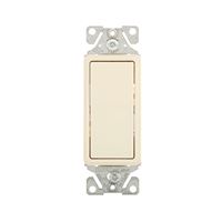 Eaton Wiring Devices 7500 7503LA-BOX Rocker Switch, 15 A, 120/277 V, 3-Way, Lead Wire Terminal, Light Almond, Pack of 10 