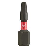 Milwaukee SHOCKWAVE 48-32-4761 Insert Bit, #1 Drive, Square Recess Drive, 1/4 in Shank, Hex Shank, 1 in L, Steel 25 Pack 