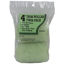 Linzer RR9502 Roller Cover, 1/2 in Thick Nap, 4 in L, Polyester Cover 12 Pack 