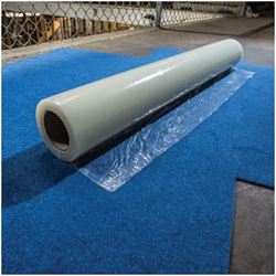 SURFACE SHIELDS CS2450W Carpet Shield, 50 ft L, 24 in W, Acrylic/Polyethylene, Clear 