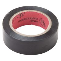 ProSource ET-303L Electrical Tape, 30 ft L, 0.75 in W, PVC Backing, Black 48 Pack 