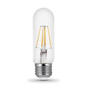Feit Electric BPT1040/950CA LED Bulb, Linear, T10 Lamp, 40 W Equivalent, E26 Lamp Base, Dimmable, Clear, Daylight Light