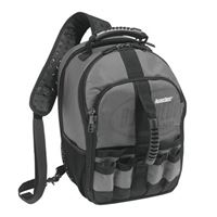 Bucket Boss Professional Series 65160 Sling Pack Tool Bag, 10-1/2 in W, 8 in D, 15 in H, 24-Pocket, Poly Fabric 