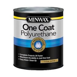 Minwax 356050000 Polyurethane, Satin, Liquid, Clear, 1 qt 