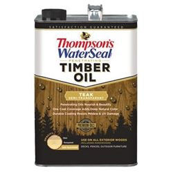 Thompsons WaterSeal TH.048831-16 Penetrating Timber Oil, Teak, Liquid, 1 gal, Can 4 Pack 