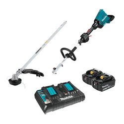 Makita XUX01M5PT Power Head Kit with String Trimmer Attachment, Battery Included, 5 Ah, 36 V, Lithium-Ion, 3-Speed 