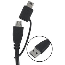 Zenith PM1003USBMM2 Lightning Cable, USB, Black, 3 ft L 