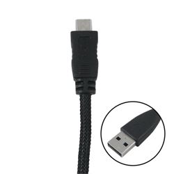 Zenith PM1006MCBB USB Cable, Black Sheath, Pack of 4 