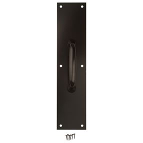 National Hardware N270-402 Pull Plate, 3-1/2 in W, 15 in H, Aluminum, Oil-Rubbed Bronze, Pack of 2
