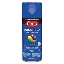 Krylon K05543007 Enamel Spray Paint, Gloss, True Blue, 12 oz, Can 