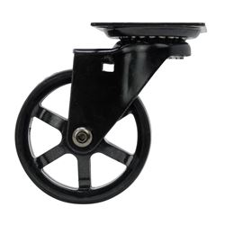 Shepherd Hardware 6275 Swivel Caster, 3 in Dia Wheel, Aluminum/Polyurethane Wheel, Black, 100 lb 
