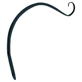 Landscapers Select GF-3023 Hanging Plant Hook, 9 in L, Steel, Black, Powder-Coated, Wall Mount Mounting