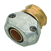 Landscapers Select GC533 Hose Coupling, 5/8 to 3/4 in, Female, Brass and zinc, Brass and Silver 