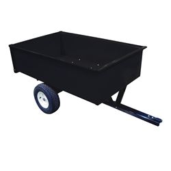 AG SOUTH SC17-2MC Trailer/Dump Cart, 1500 lb, Steel Deck, 16 in Wheel, Black 