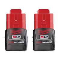 Milwaukee 48-11-2411 Rechargeable Battery Pack, 12 V Battery, 1.5 Ah, 1/2 hr Charging 