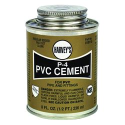 Harvey 018110-24 Solvent Cement, 8 oz Can, Liquid, Clear 