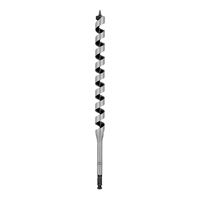Irwin 4935572 Auger Drill Bit, 1-1/16 in Dia, 17 in OAL, Hollow Center Flute, 7/16 in Dia Shank, Hex Shank 