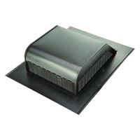 Lomanco LomanCool 750GSB Static Roof Vent, 16 in OAW, 50 sq-in Net Free Ventilating Area, Steel, Black, Galvanized, Pack of 6 