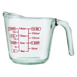 Anchor Hocking 551770L13 Measuring Cup, Glass, Clear 4 Pack 