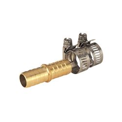 Landscapers Select GB91113L Hose Mender with Clamps, 5/8 in, Male, Brass, Brass and Silver 