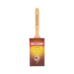 Wooster 4232-3 Paint Brush, 3 in W, 3-3/16 in L Bristle, Synthetic Fabric Bristle, Flat Sash Handle 