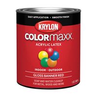 Krylon K05616007 Paint, Gloss, Banner Red, 32 oz, 100 sq-ft Coverage Area 