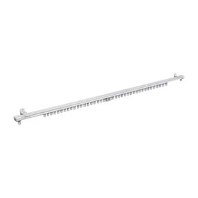 Kenney KN43/1P Curtain Rod, 78 to 150 in L, Steel, White
