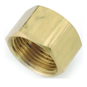 Anderson Metals 730081-08 Tube Cap, 1/2 in, Compression, Brass 10 Pack