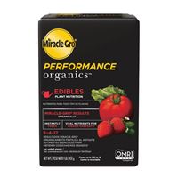 Miracle-Gro Performance Organics 3005301 Edibles Plant Food, 1 lb Carton, Solid, 9-4-12 N-P-K Ratio 