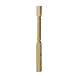Universal Forest Products 362854 Colonial Newel Post, 54 in L Nominal, 4 in W Nominal, 4 in Thick Nominal 