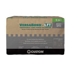 Custom VersaBond Series VBLFTMG50 Tile Mortar, Gray, Solid, 50 lb, Bag 