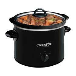 Crock-Pot SCR200-B Manual Slow Cooker, 2 qt Capacity, Stoneware, Black 