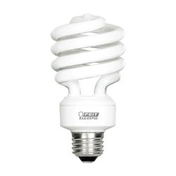 Feit Electric ESL23TM/D/4 Compact Fluorescent Bulb, 23 W, Spiral Lamp, Medium E26 Lamp Base, 1600 Lumens, Daylight Light 