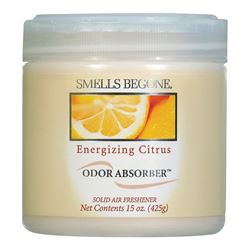 Smells Begone 50316 Odor Absorbing Gel, 15 oz, Jar, Citrus, 450 sq-ft Coverage Area 