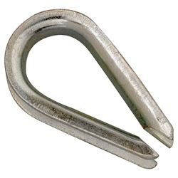 Campbell T7670659 Wire Rope Thimble, 1/2 in Dia Cable, Malleable Iron, Electro-Galvanized, Pack of 10 