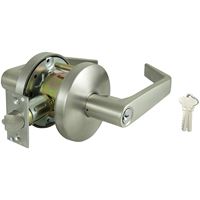 ProSource Y360CV-PS Door Entry Lever, 2 Grade, Keyed Different Key, Stainless Steel, Stainless Steel, 2-3/4 in Backset 