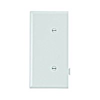 Eaton Cooper Wiring STE14W Wallplate, 2-9/16 in L, 4.84 in W, 1 -Gang, Polycarbonate, White, High-Gloss 