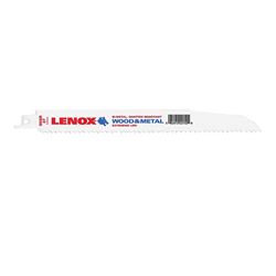 Lenox 22752OSB956R Reciprocating Saw Blade, 3/4 in W, 9 in L, 6 TPI, Bi-Metal Cutting Edge, Pack of 50 
