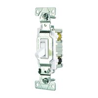 Eaton Wiring Devices CSB315STW-SP Toggle Switch, 15 A, 120/277 V, 3 -Position, Screw Terminal, White 