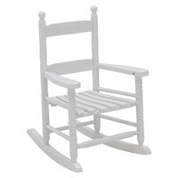 Jack-Post KN-10-W Child Rocking Chair, 80 lb Weight Capacity, Wood, White 