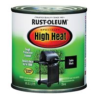 Rust-Oleum Stops Rust 7778730 Enamel Paint, Oil, Satin, Black, 0.5 pt, Can, 260 to 520 sq-ft/gal Coverage Area 
