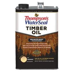 Thompsons WaterSeal TH.049851-16 Penetrating Timber Oil, Mahogany, Liquid, 1 gal, Can 4 Pack 