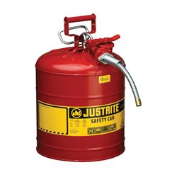 Justrite 7250120 Safety Can, 5 gal, Steel, Red 